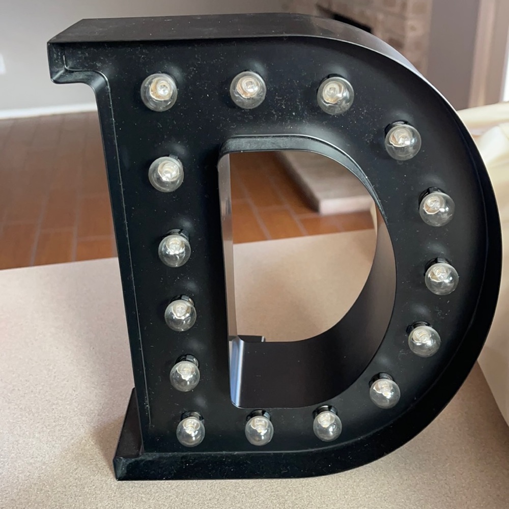 Letter with white light